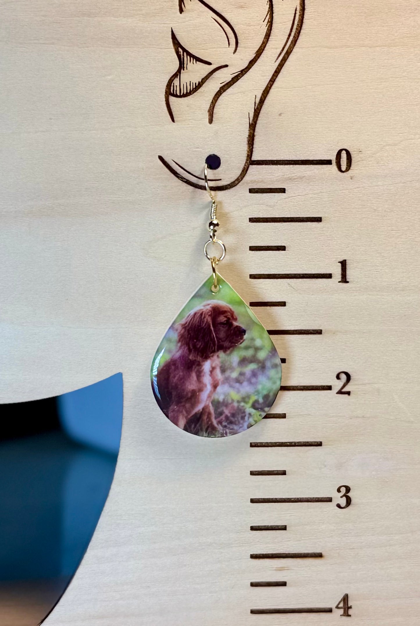 Custom Photo Large Teardrop Earrings