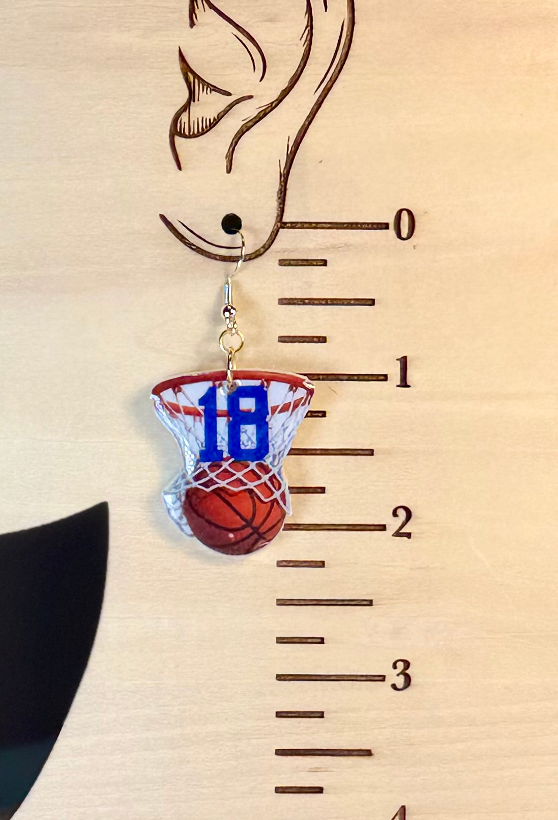 Net Numbers - Personalized Basketball Earrings