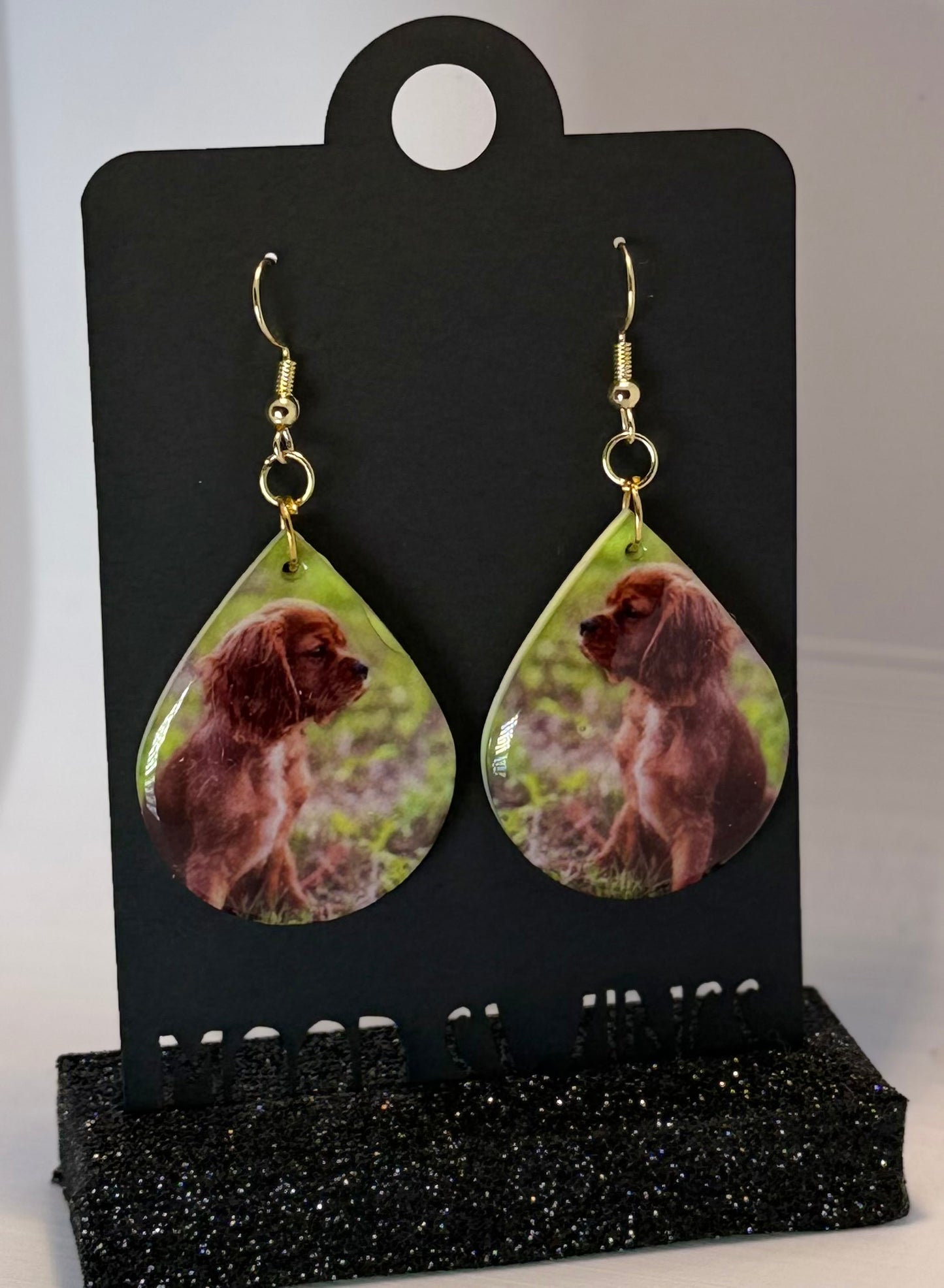 Custom Photo Large Teardrop Earrings