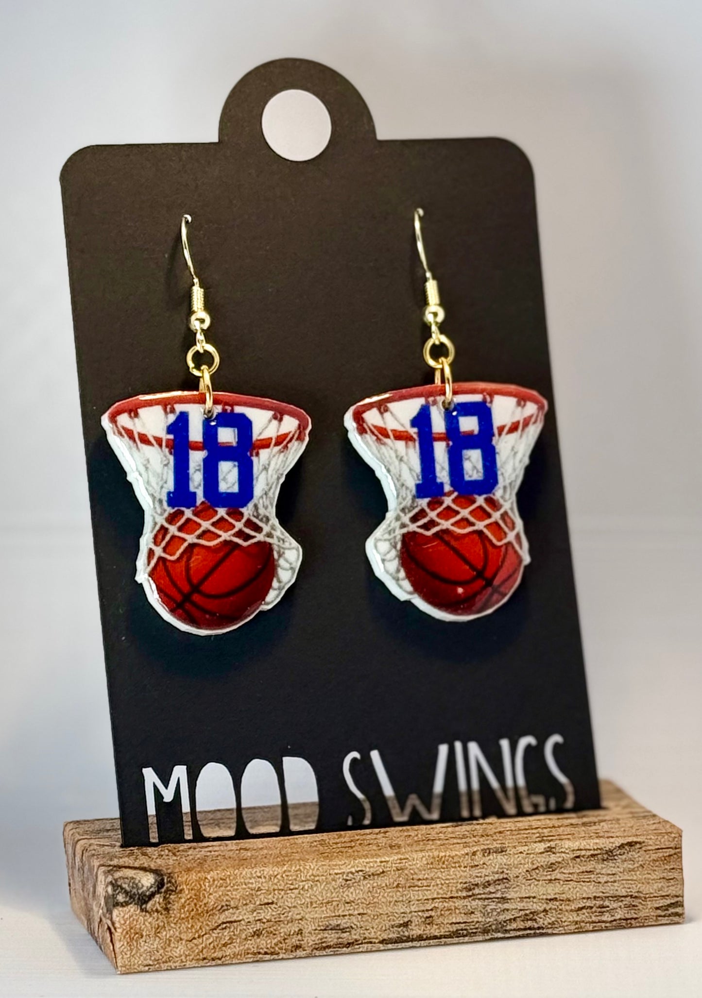 Net Numbers - Personalized Basketball Earrings